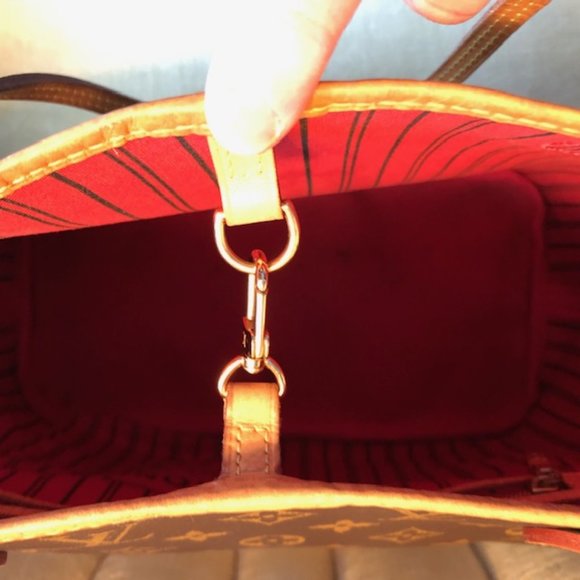 REMOVING 5-12 LOUIS VUITTON Neverfull MM Monogram Cerise - Picture 10 of 17